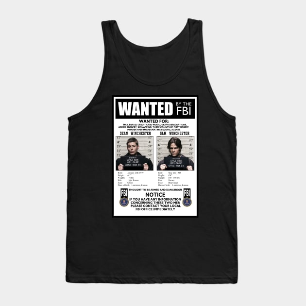 FBI Wanted Poster T Shirt Tank Top by GaudaPrime31